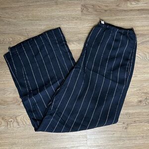 Vince Navy Pinstripe Elastic Waist Stretch Trousers